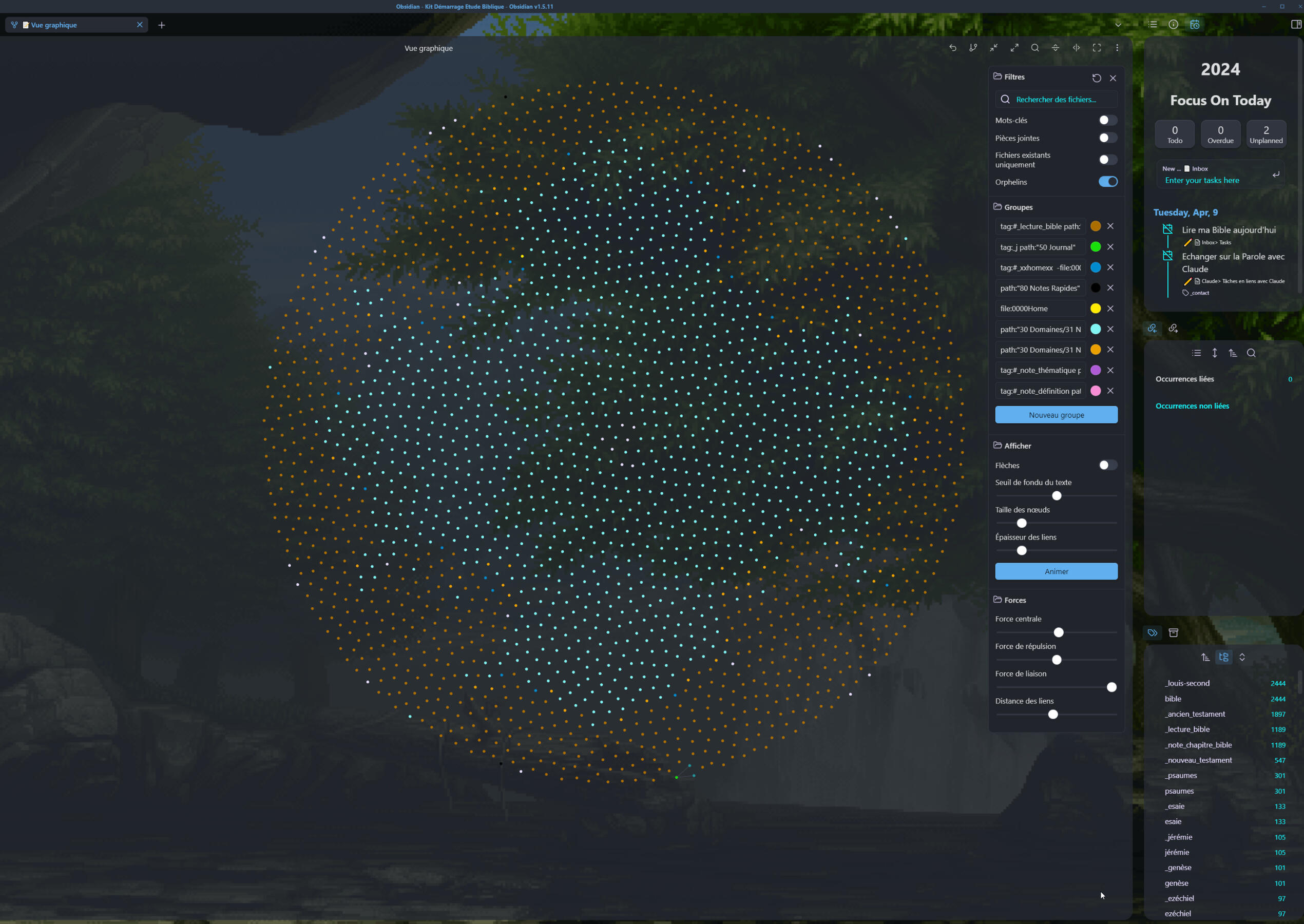 Les types de liens utilisés pour la navigation n&#39;ont pas affecté sur la vue graphique, car séparés des liens de notes.